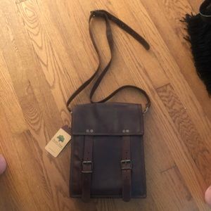 Leather cross body bag